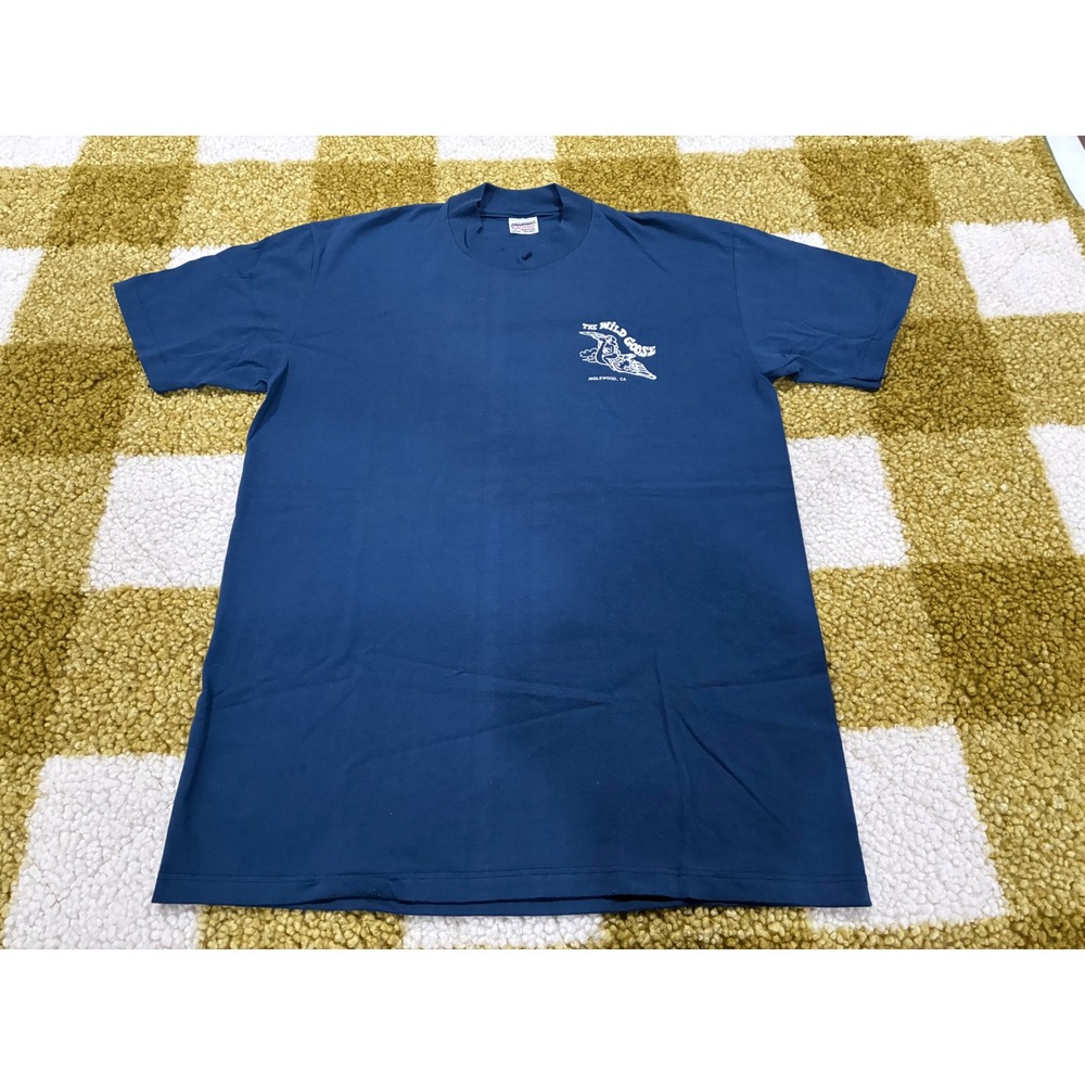 Vintage Stedman Super Hi-Cru The Wild Goose Inglewood CA T-Shirt Navy Blue L 70s